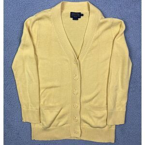 Vintage Pendleton Sweater Womens Small‎ Button Up Yellow Cardigan Knit